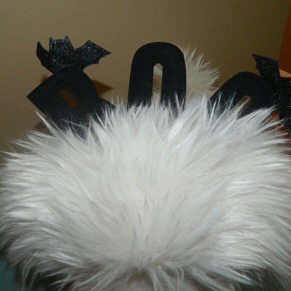Pottery Barn Luna the Luxe Dog Pillow BOO Halloween - Picture 2 of 7